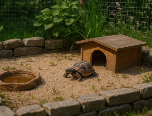 Schildkrötengehege im Garten